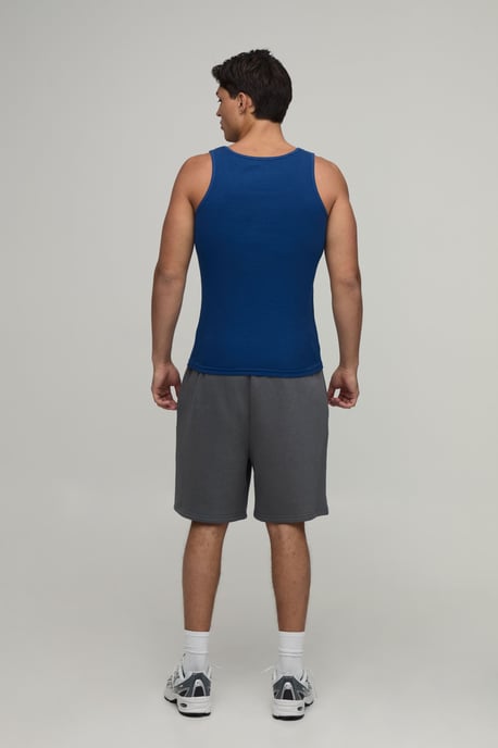 Basic Muscle Fit Ribbed Vest - Image 2