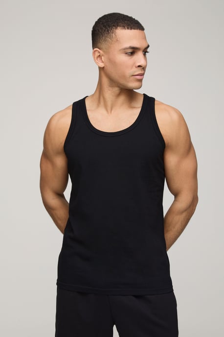 Regular Fit 2 Pack Basic Vests - Image 3