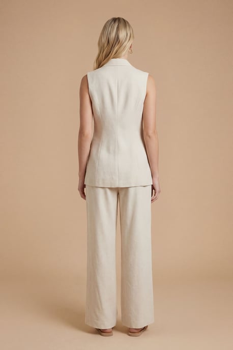 Pocket Detail Sleeveless Blazer - Image 3