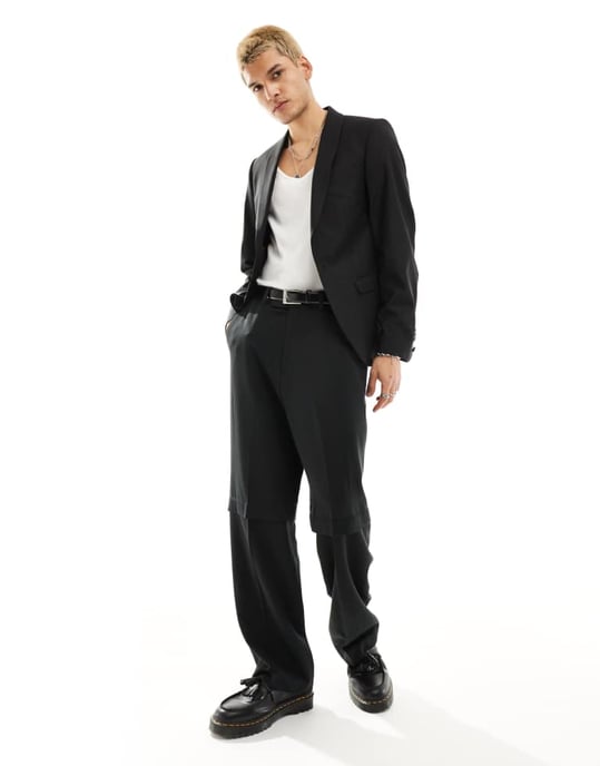 Twisted Tailor ellroy suit jacket in black - Image 2