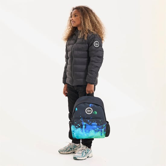 Kids Puffer Jacket Girls and Boys Black Hooded Warm Quilted Coat - Image 5