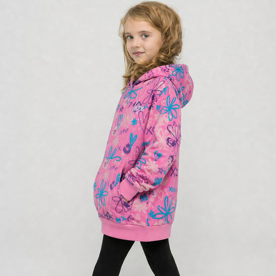 Meisjes Oversized Deken Blauw Scribble Hoodie Kinderen Fleece Warme Lounge Kleding - Image 3