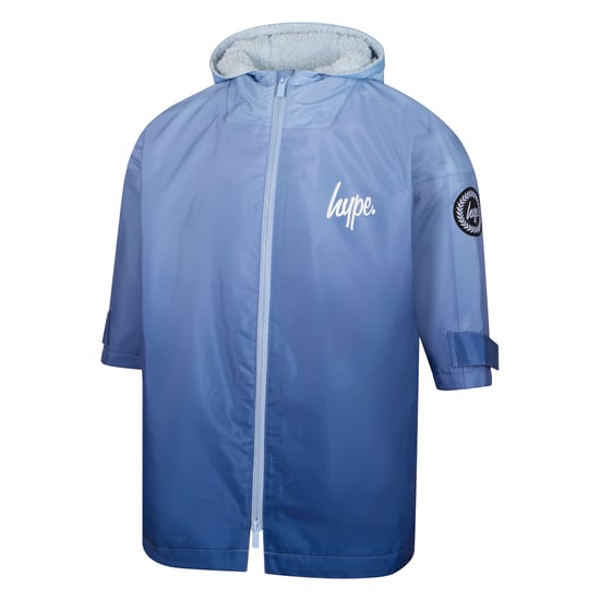 Kinderen Veranderjas Meisjes en Jongens Blauwe Ombre Fleece Warme Zwemjas - Image 1