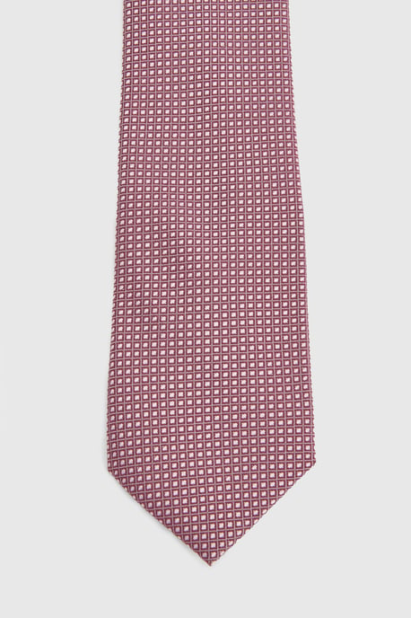 Burgundy Textured Tie - Image 2