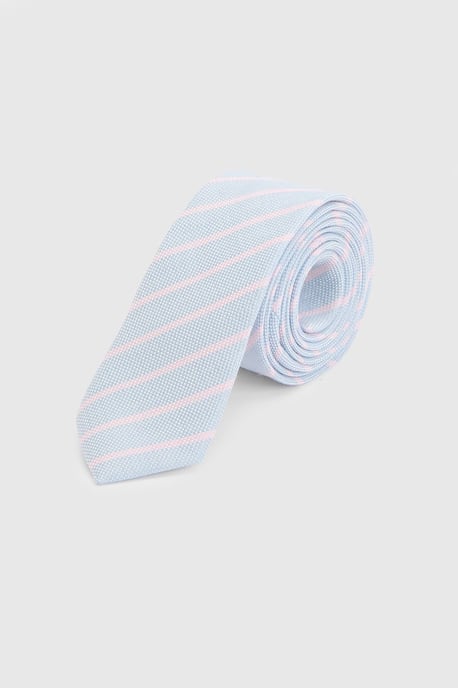 Dusty Blue Multi Stripe Tie - Image 1