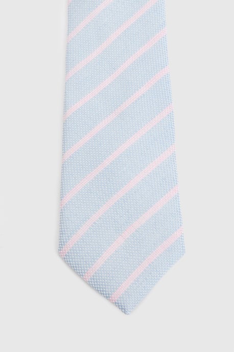 Dusty Blue Multi Stripe Tie - Image 2