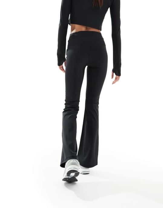 Miss Sixty co-ord logo flared yoga pants in black - Image 2