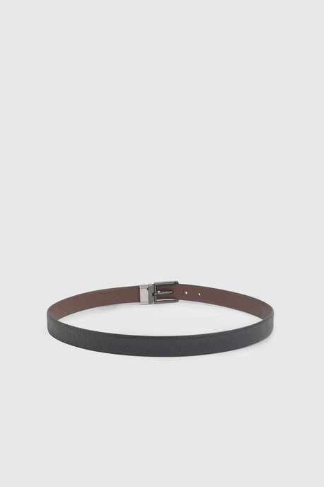 Black & Brown Reversible Saffiano Belt - Image 2