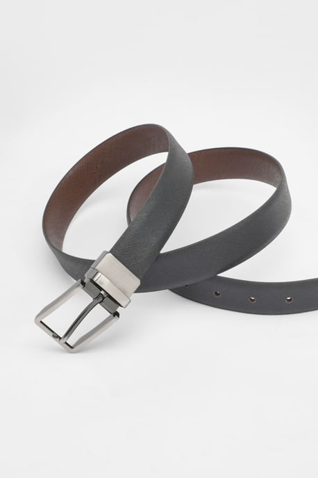 Black & Brown Reversible Saffiano Belt - Image 3