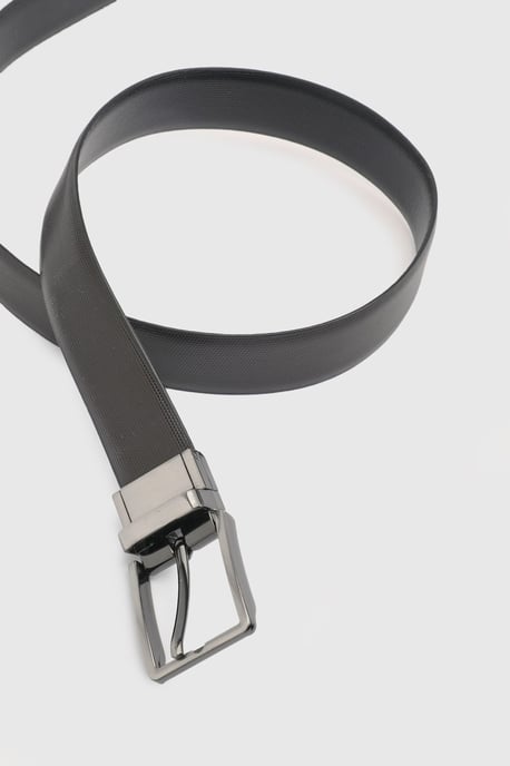 Black & Brown Reversible Textured Belt - Image 2