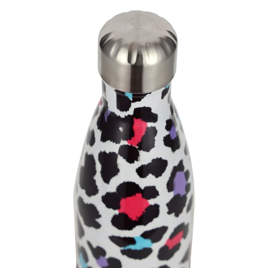 Thermische Waterfles Zilveren Luipaardprint | RVS Lekvrije Fles - Image 3