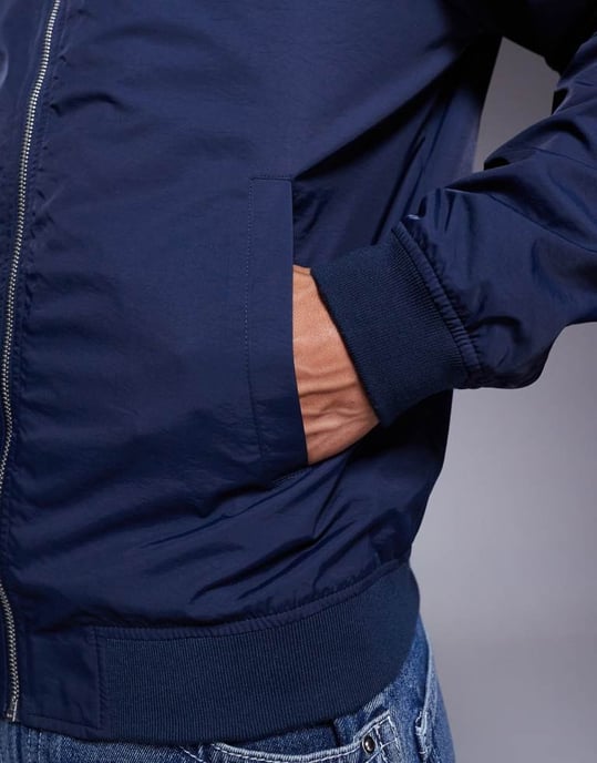 ASOS DESIGN lightweight bomber jacket in navy - Image 3
