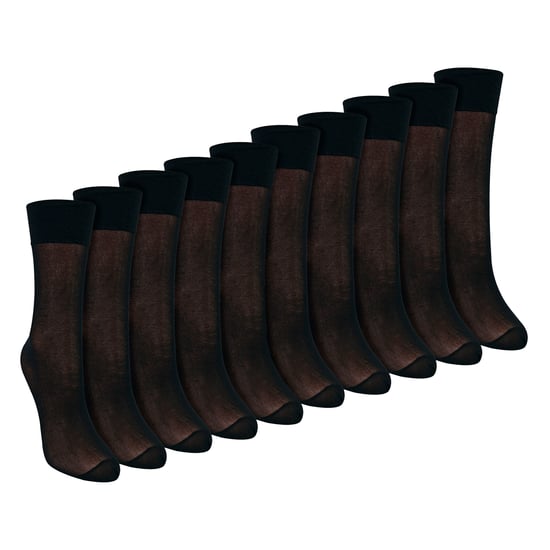 10 Pack Ladies Ankle High Pop Socks 15 Denier Lightweight Sheer Socks - Image 1