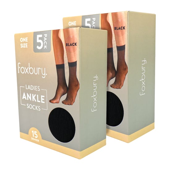 10 Pack Ladies Ankle High Pop Socks 15 Denier Lightweight Sheer Socks - Image 2