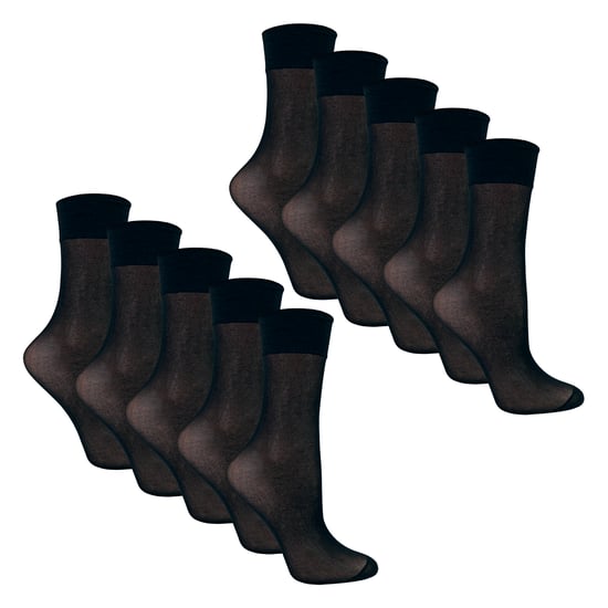 10 Pack Ladies Ankle High Pop Socks 15 Denier Lightweight Sheer Socks - Image 3