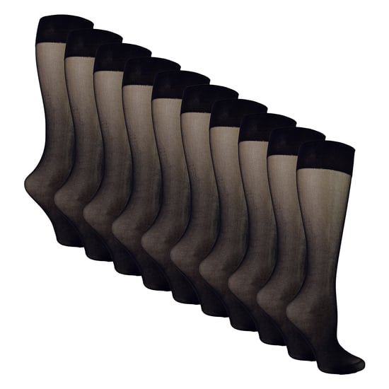 10-pack damer hälskydd 15 denier lätt genomskinliga strumpor - Image 3