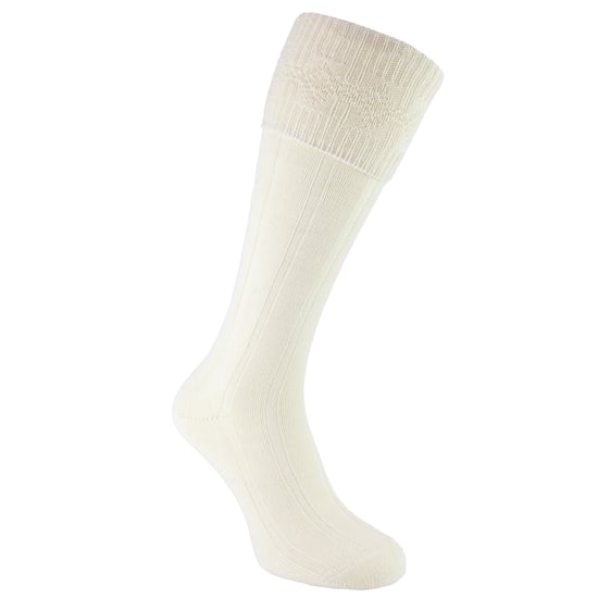 1 Pack Heren Wol Lange Kniehoge Crème Kilt Sokken - Image 4