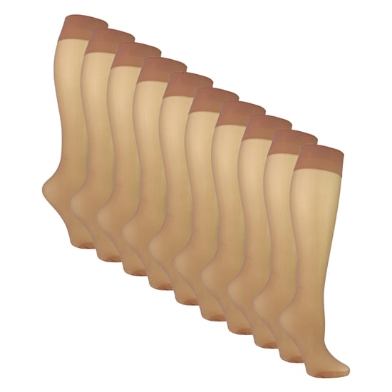 10-Pack Dames Kniehoge Pop Sokken 15 Denier Lichtgewicht Transparante Sokken - Image 3