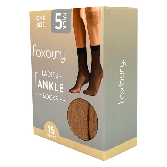 5 Pack Ladies Ankle High Pop Socks 15 Denier Lightweight Sheer Socks - Image 2