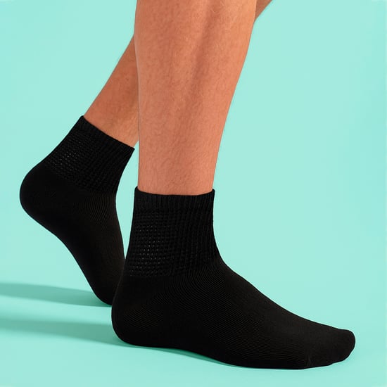 6 Pack Mens Ankle Diabetic Socks Cotton Rich Breathable Everyday Socks - Image 3