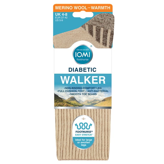 Diabetic Wool Walking Socks for Men | Extra Wide Cushioned Hiking Socks - Image 2