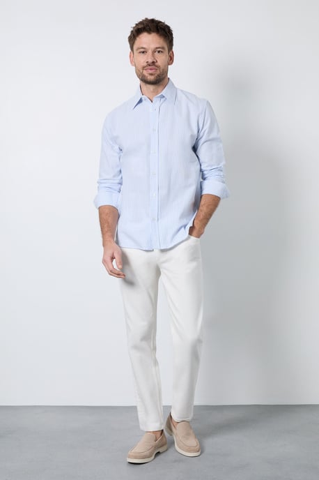 Off White Slim Fit Jeans - Image 1
