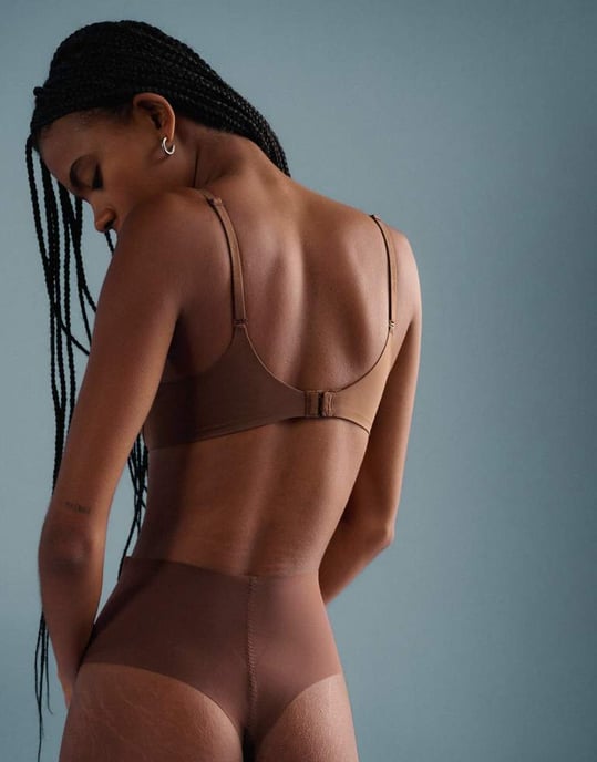 Calvin Klein Shapewear sculpted stay put mesh thong in brown - Image 4