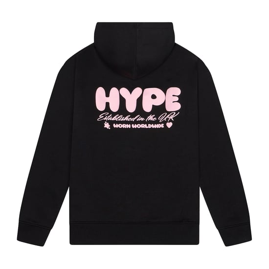 Girls Hoodie Kids Casual Black Sweatshirt Soft Graphic Back Design - Image 2