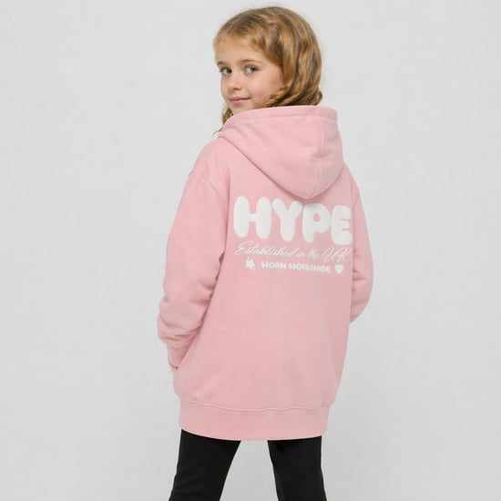 Flickor Hoodie Barn Avslappnad Rosa Sweatshirt Mjuk Grafisk Ryggdesign - Image 5
