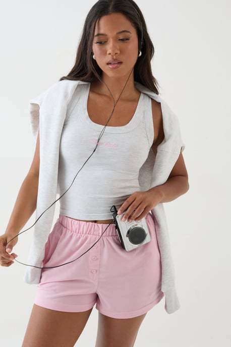 DSGN Studio Lounge Henley Button Supersoft Short - Image 1