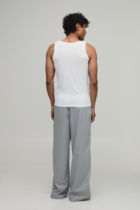 Wide Leg Stripe Lounge Bottoms - Image 2