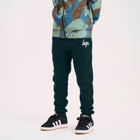 Boys Joggers Kids Casual Teal Sweatpants Soft Cuffed Lounge Bottoms - Image 3