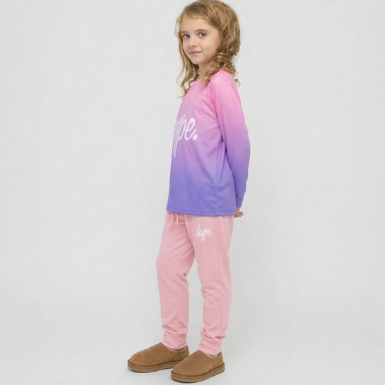 Meisjes Joggers Kinderen Casual Roze Sweatlijfbroeken Zachte Boord Lounge Broek - Image 4