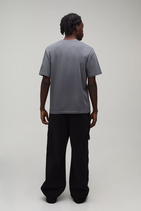 Wide Fit Half & Half Waistband Cargo Pocket Washed Twill Trouser - Image 2