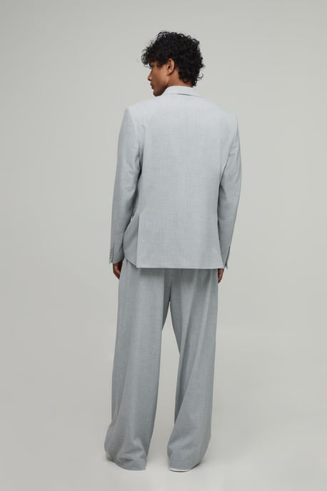 Tailored Pinstripe Pleat Front Wide Fit Suit Trousers - Image 2