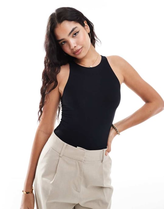 Commando supersoft hög hals bodysuit i svart - Image 1