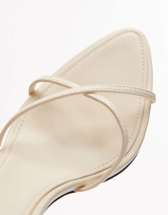 Topshop Fabian strappy heeled sandal in off white - Image 4