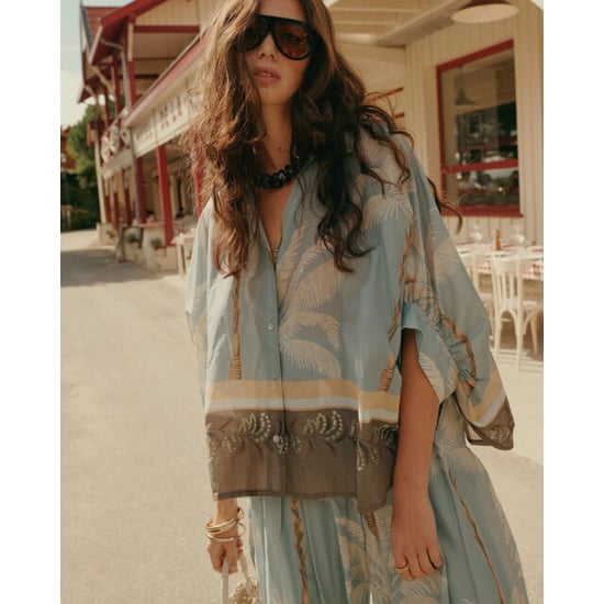 Summum 2s3496-12451 431 blouse palmtree print glacierblue - Image 1
