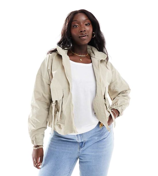 Din beskurna arbetsjacka i beige - Image 1