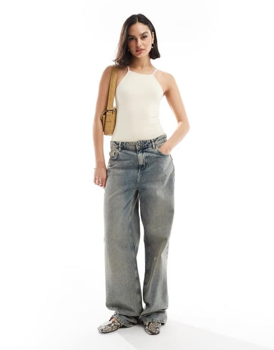 ASOS DESIGN sømløs 90-tals firkantig hals bodysuit i kräm - Image 3