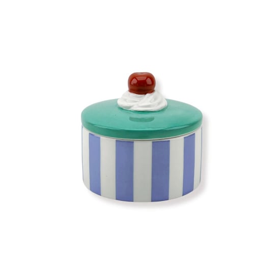 House Vitamin Storage jar tartlet cherry blue/purple dolomite 9x9x7,5cm - Image 1