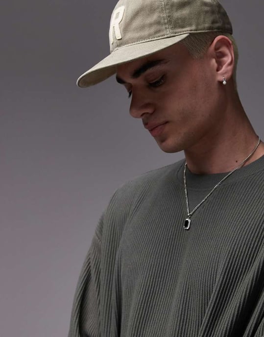 Topman oversized fit ottoman crew sweatshirt in dark green - Image 4