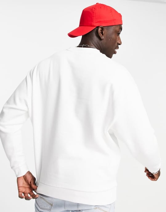 ASOS DESIGN oversized sweatshirt in white - Image 2