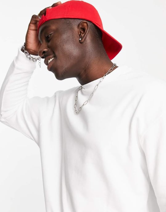 ASOS DESIGN oversized sweatshirt in white - Image 3