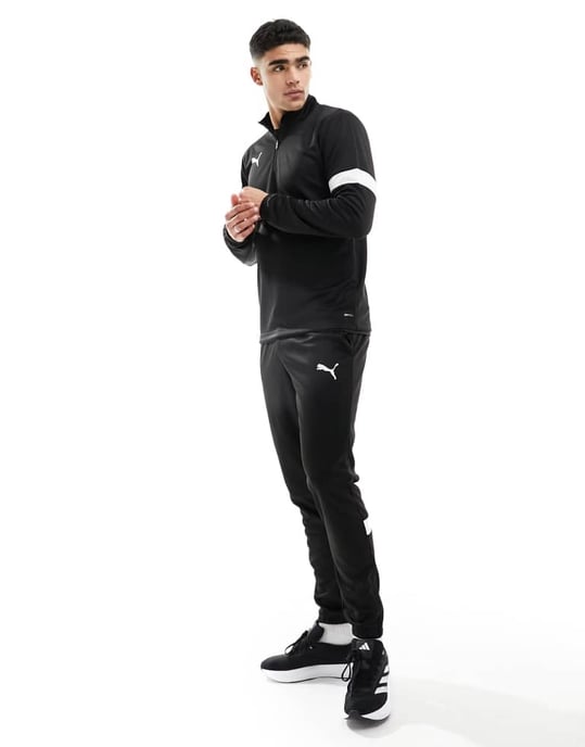 Puma Football Rise 1/4 zip sweatshirt in black - Image 3
