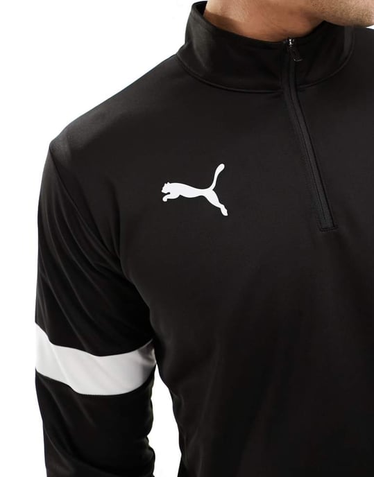 Puma Football Rise 1/4 zip sweatshirt in black - Image 4