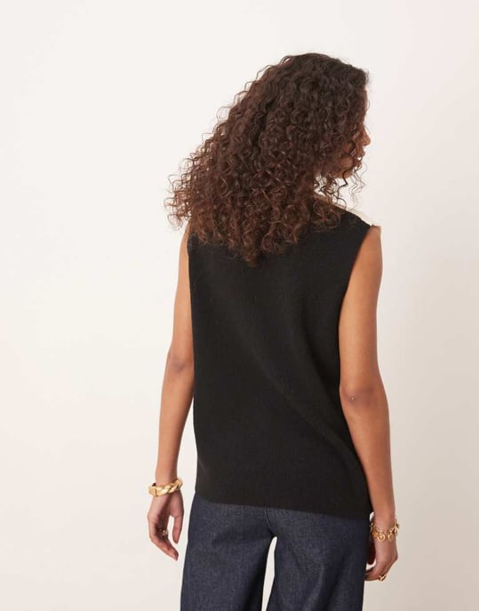 ASOS DESIGN avslappnad passform väst i färgblock - Image 4