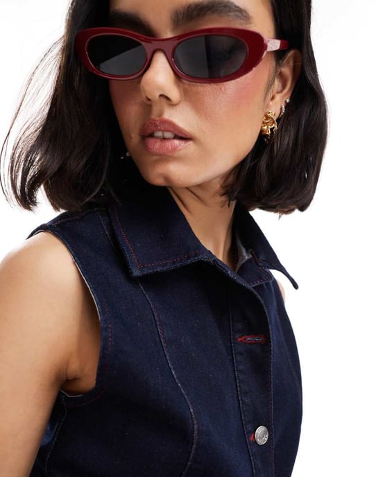 ASOS DESIGN denim väst med passform i indigoblå - Image 2