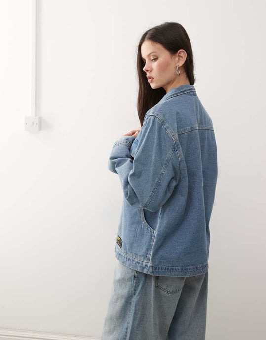 Vans mcavoy denim station jacket in washed blue - Image 3