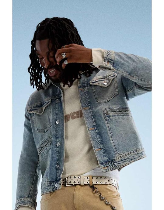 Tommy Jeans Isaac relaxed washed trucker denim jacket in medium wash - Image 1